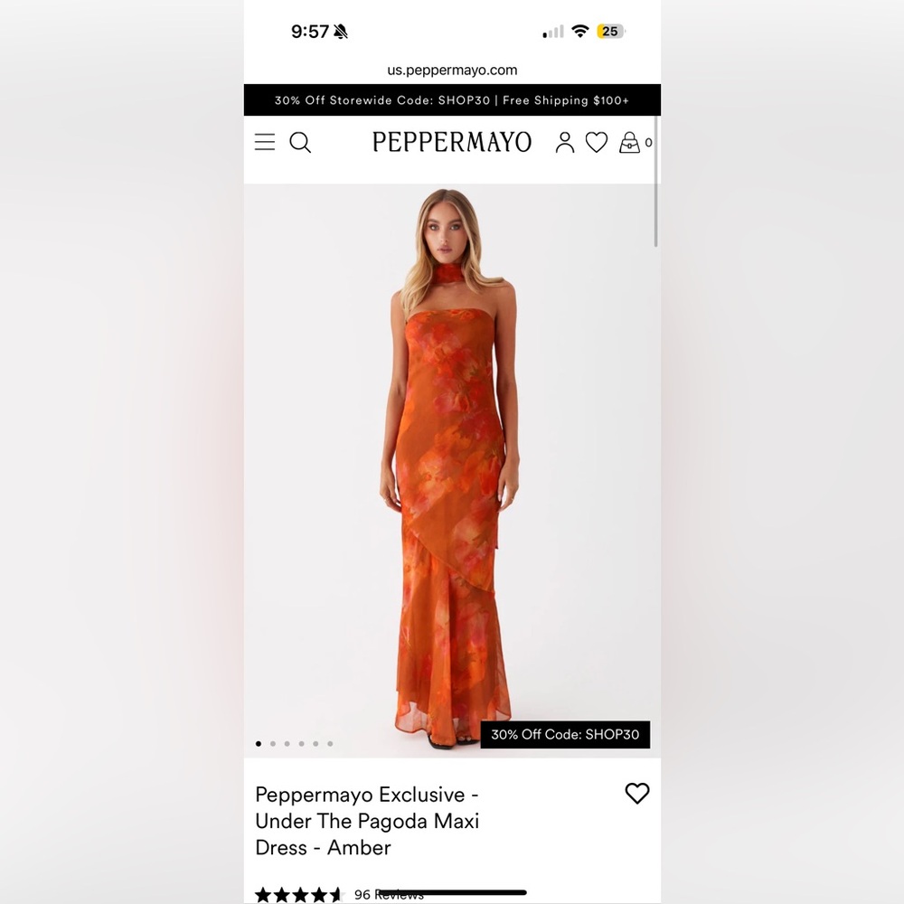 Peppermayo Under the Pagoda Maxi Dress - Amber
